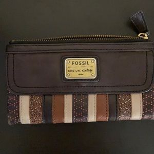Brown fossil wallet